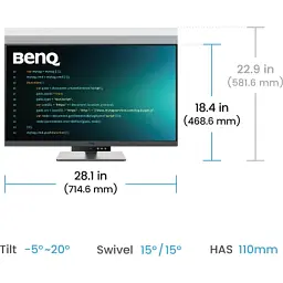 Монітор BenQ RD320U Metallic Grey - миниатюра 11