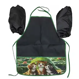 Набір фартух 50x45 см + нарукавники 26 см Коти, 127-8 (В асортименті)