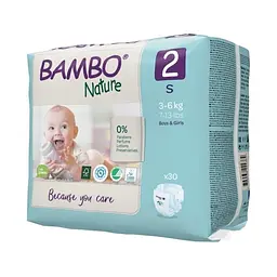 ЕКО Підгузки Bambo Nature Mini 2 (3-6 кг), 30 шт. Bambo Nature (19252) - мініатюра 3