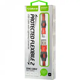 USB кабель Gelius Pro Flexible 2 GP-UC07i iPhone X Lighting Red - мініатюра 3