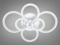 Люстра стельова LED Diasha 8022/6WH, 135W, 3200K-6500K, білий акрил, сучасний стиль для дому - мініатюра 4