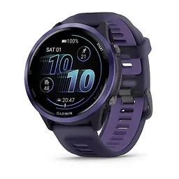 Смарт-годинник Garmin Forerunner 570 (47 мм) алюмінієвий безель індиго з ремінцем кольору пурпурний королівський/індиго