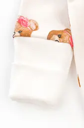 Комбінезон для дівчинки на кнопках з малюнком Girl Bears з начосом - мініатюра 4
