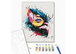 Розмальовка за номерами Brushme Дівчина у фарбах (40х50) (BS51376) - мініатюра 2
