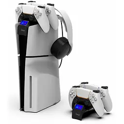 Заряджання для джойстиків PS5 Slim DualSense — зарядна станція Ipega 745S016 - мініатюра 3