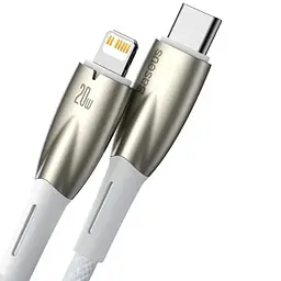 Дата кабель Baseus Glimmer Series Fast Charging Data Cable Type-C to Lightning 20W 1m (CADH000001) White - мініатюра 2