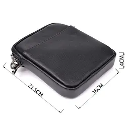 Компактна чоловіча сумка на плече з натуральної шкіри Vintage 18х21,5х4 см sum0027490 - мініатюра 3