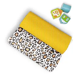 Пелюшки багаторазові Cosas дитячі Leopard Dots 2 шт., 80х100 см, гірчичні - мініатюра 3