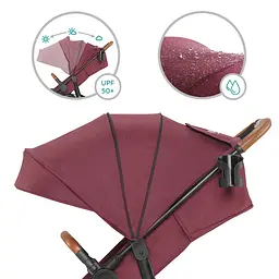 Прогулянкова коляска Kinderkraft Grande LX Burgundy - мініатюра 8