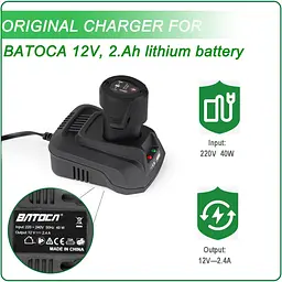 Зарядний адаптер BATOCA 12V 2.4A для полірувальних машин S1/S3 - мініатюра 3