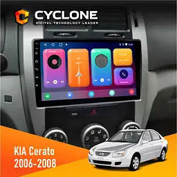 Штатна магнітола KIA Cerato 2006-2008 Conditioner Cyclone C9-001 2x32 CPL Cyclone (НФ-00003410)
