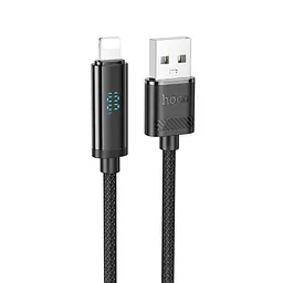 Кабель Hoco U127 з дисплеєм USB to Lightning 1.2 м чорний