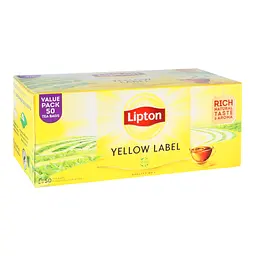 Чай чорний Lipton Yellow Label, 100 г (50 шт. х 2 г) (37915) - мініатюра 2
