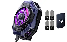 Комплект: кулер охолодження (радіатор) Black Shark FunCooler 3 Pro + 4 напальчники Sarafox з боксом для зберігання
