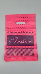 Пакет із прорізною ручкою (20*30)"Fashion смужка малиновий (100 шт.)
