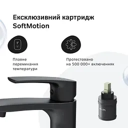Високий змішувач для умивальника AM.PM Pride чорний F7C92022 - мініатюра 5