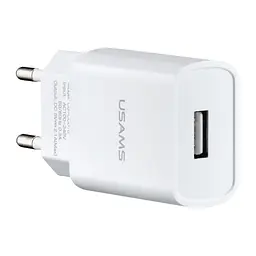 МЗП USAMS CC075 T18 Single USB Travel Charger ( EU ) White