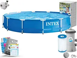 Великий басейн Intex з насосом і фільтром 366x76 Garden Frame - мініатюра 2