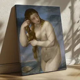 Інтер'єрна картина Венера, що піднімається з моря. Тіціан, Titian, Venus Rising from the Sea, інтер'єрний декор, 60×45 см (id6977)