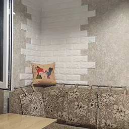 Самоклейка декоративна 3D панель 3D Loft під білу цеглу 700x770x7 мм - мініатюра 2