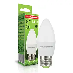 Лампочка EUROELECTRIC LED CL 6W 490Lm E27 4000K (LED-CL-06274(EE)) - мініатюра 2