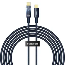 Кабель Baseus Explorer Charging with Auto Shutdown Cable Type-C to Type-C 100W 2m P10319704321-01 Blue