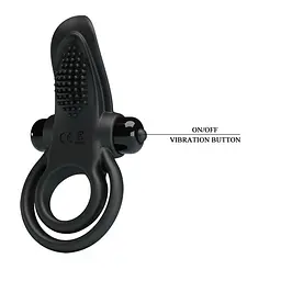Ерекційне кільце Pretty Love Vibro Penis Ring Black, 11.3х5.6 см (чорний) - мініатюра 4