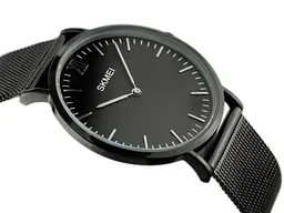 Кварцовий чоловічий годинник Skmei 1181 Large (Чорний) - мініатюра 2