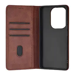 Чохол-книжка Premium Xiaomi Redmi Note 13 Pro 4G/Poco M6 Pro 4G Dark Brown - мініатюра 2