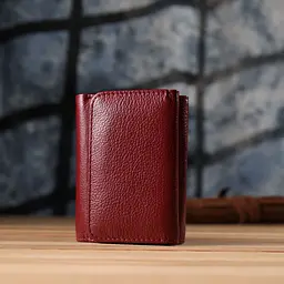 Компактний гаманець зручного формату із натуральної шкіри ST Leather 23077 бордовий - мініатюра 10