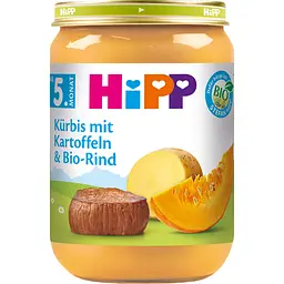 Органічне пюре HiPP Гарбуз та картопля з яловичиною 190 г