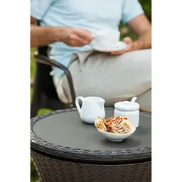 Стіл-бар пластиковий Keter Cool Bar Rattan сірий - мініатюра 4