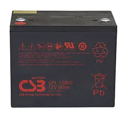 Аккумуляторная батарея AGM CSB GPL-12800 12V 80Ah