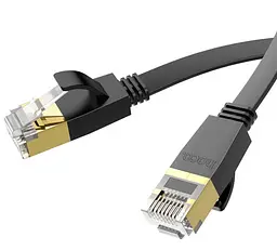 Патч-корд Hoco US07 General pure copper flat network cable (L-20M) Чорний