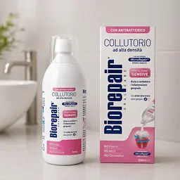 Ополіскувач для ротової порожнини Biorepair Gum Protection для ясен та емалі з гідроксиапатитом і гіалуроновою кислотою 500 мл