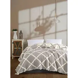 Муслінове покривало Moss Ivory Gri 230х250 см Moss Home pbe0051373