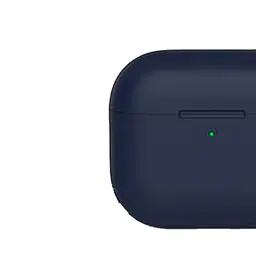 Чохол Blueo Liquid Silicone Case + Carbine для Apple AirPods 3 Deep Blue [64693] - мініатюра 2