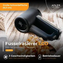 Машинка для видалення катишок Adler AD 9617 black LCD - мініатюра 8