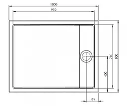 Душовий піддон Roca Granada Compact 100x80 A276264000 - мініатюра 2