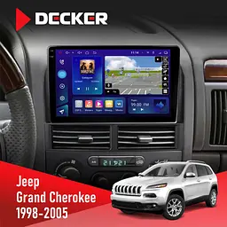 Штатна магнітола Jeep Grand Cherokee 1998-2005 Decker D9-009 4x64, DSP, 4G, 2k Decker (НФ-00008494)
