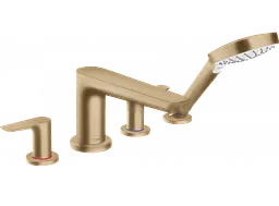 Змішувач Hansgrohe Talis E врізний на край ванни на 4 отвори Brushed Bronze 71748140 Бронза