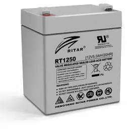 Акумуляторна батарея Ritar, 12V, 5 Агод, AGM, F2, 101x90x70 мм, 1.35 кг (RT1250)