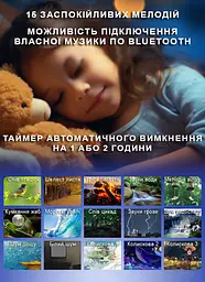 Проектор зоряного неба Глобус Pro з обертанням 13 змінних слайдів 15 мелодій білого шуму для сну + Bluetooth (1253-02) - мініатюра 4