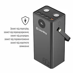 Універсальна мобільна батарея ColorWay Powerful 60000mAh Black (CW-PB600LPA5BK-PDD) - мініатюра 3