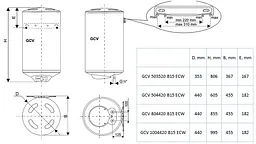 Бойлер BILIGHT CLOUD SLIM GCV 503520 B15 ECW Tesy teh0021813 - мініатюра 5