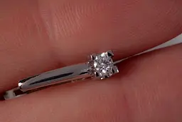 Сережки з білого золота з діамантами S-0074 - мініатюра 5