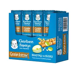 Фруктово-злаковий батончик Gerber Яблуко і виноград 50 г (2 п. x 25 г) - мініатюра 6