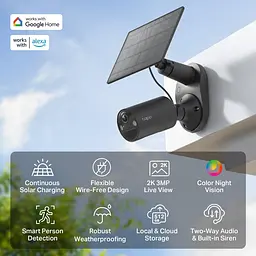 Комплект камери TP-Link розумної бездротової TAPO C411 KIT 2K та сонячної панелі - мініатюра 4