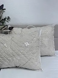 Подушка Ecotton 40х60 см антиалергенна на змійці бежева з наповнювачем холофайбер (19906) - мініатюра 8