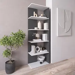 Книжкова полиця стелаж Vays D-6 з 5 відкритих секцій ЛДСП 60x30x178 см для дому офісу вітальні
